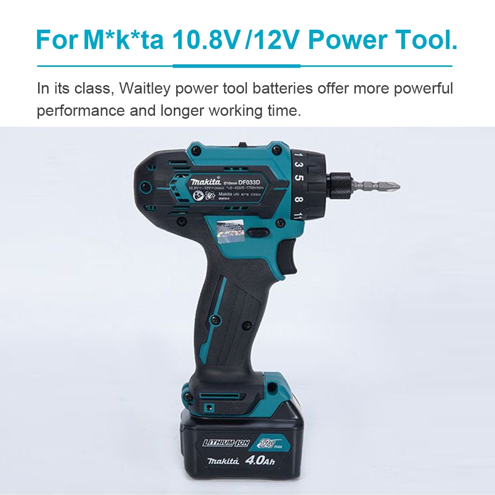 12V 4000mAh Lithium Battery Re - đánh giá và giá Makita Drill Hp1640