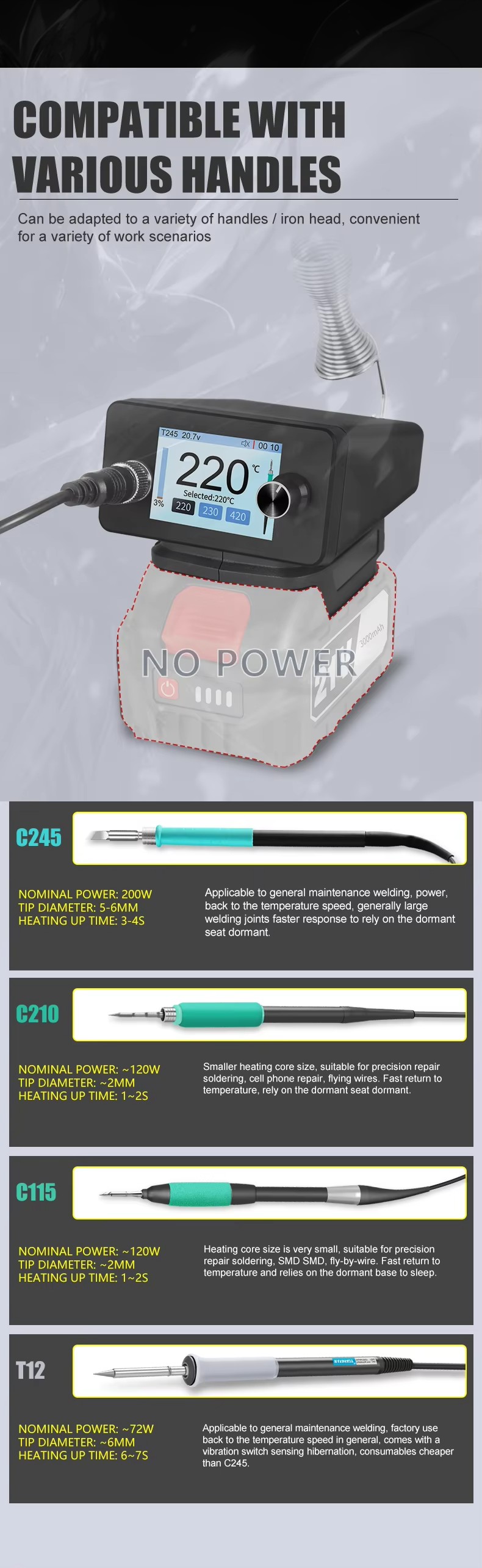 T12 Battery Soldering Station  - đánh giá và giá Milwaukee Drill M12 Fuel