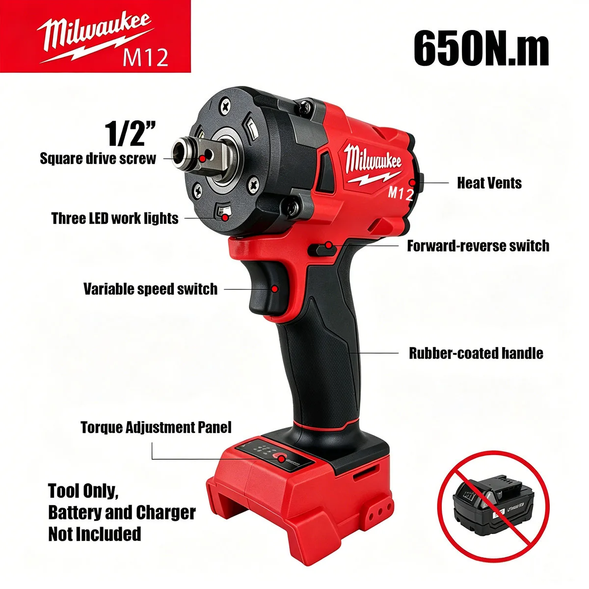 Milwaukee M12 1/2' M18 FUEL Br - đánh giá và giá Milwaukee Drill M12 Fuel