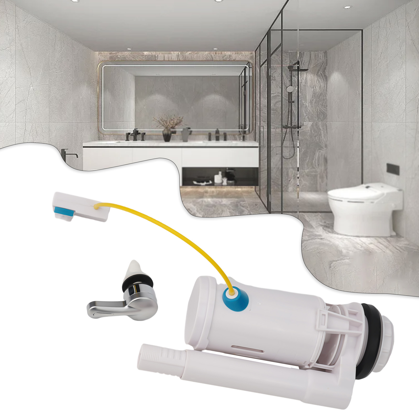 Control Dual Flush Valve Plast - đánh giá và giá Toilet Fill Valve