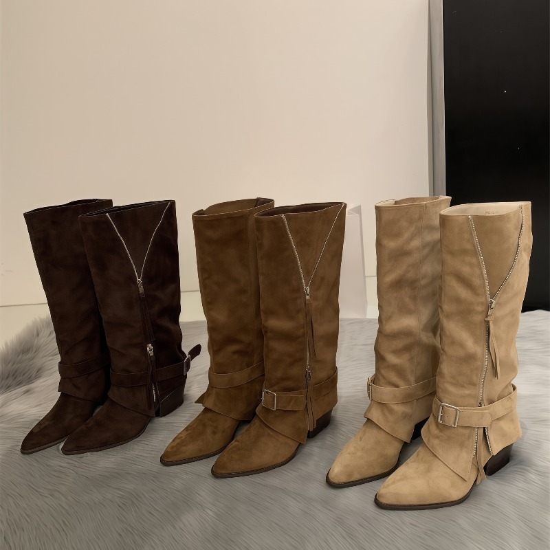 Women's Boots Vintage Suede Le - đánh giá và giá Pipe Bending Spring