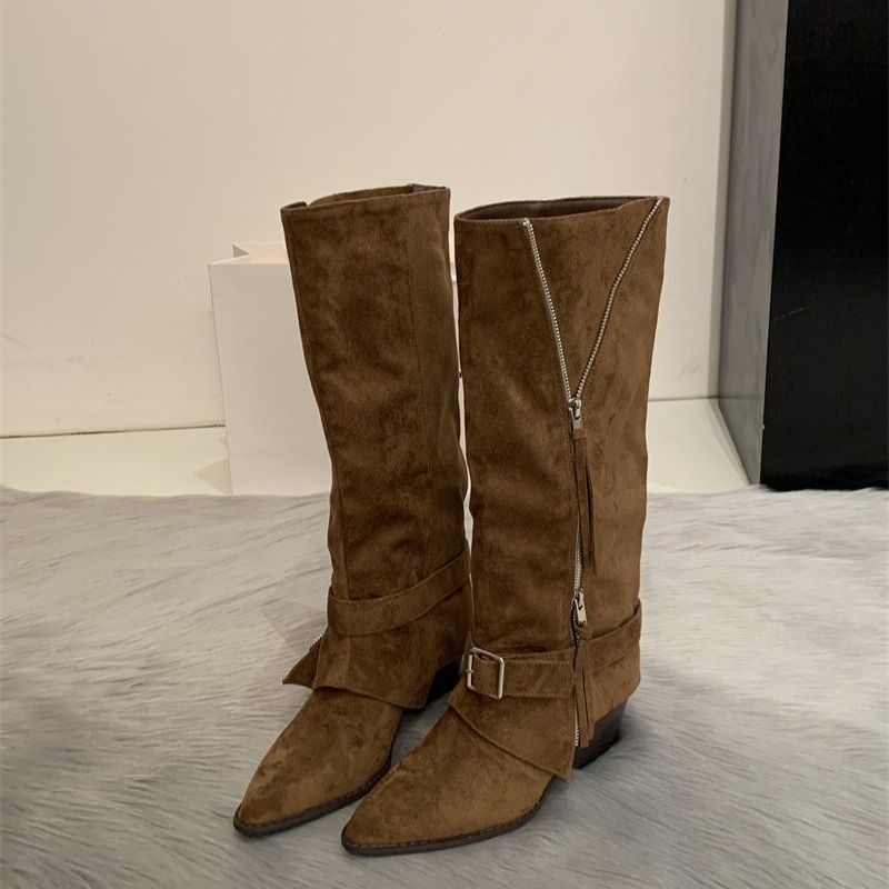 Women's Boots Vintage Suede Le - đánh giá và giá Pipe Bending Spring